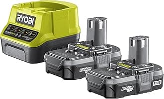 RC18120-213 18V ONE+ Lithium 2 x 1.3Ah Battery and Charger, Hyper Green