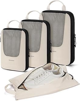 Compression Packing Cubes for Travel, 6/5/4set Lightweight Packing Organizers, Summer Travel Essentials Suitcase Organizer Bags Set