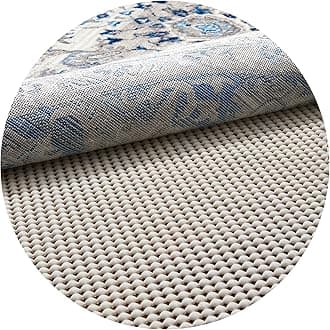 4 Ft Round Rug Pad Gripper for Hardwood Floors, Circle Non Slip Rug Pads for Area Rugs, Thick Rug Grippers for Tile Floors, Under Carpet Anti Skid Mat, Keep Your Rugs Safe and in Place