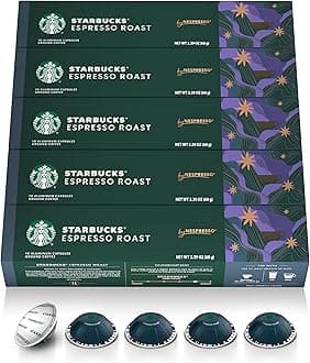 by Nespresso Vertuo, Dark Roast Espresso, 50-count Espresso Pods, Brews 1.35 oz.