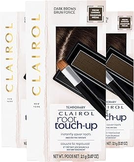 Clairol Temporary Root Touch-up Concealing Powder, Shade Dark Brown, 3 Count