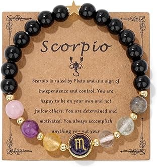 Zodiac Bracelets for Women 12 Constellations Healing Crystal Stone Beads Bracelet Birthday Zodiac Gifts Horoscope Spiritual Bracelet
