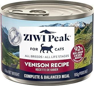 ZIWI Peak Wet Cat Food – All Natural, High Protein, Grain Free, Limited Ingredient, with Superfoods (Venison, Case of 12, 6.5oz Cans)