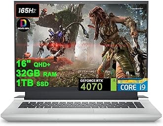 DELL G16 7630 Gaming Laptop 16" QHD+ 165Hz (100% DCI-P3, 3ms, G-SYNC + DDS) Intel 24-Core i9-13900HX 32GB RAM 1TB SSD GeForce RTX 4070 8GB RGB Backlit Cherry MX Mechanical Keyboard Thunderbolt Win11