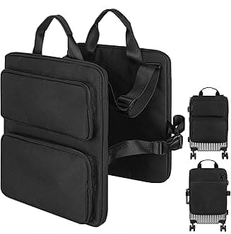 Adjustable Over Luggage Organizer for Hanging Extra Bag, Hands-Free Multi Travel Accessory for Business Trips & Vacations, Fits Most Suitcases & Laptop (Black-2)