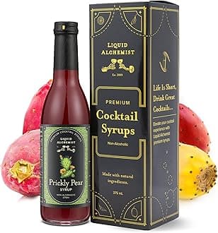 Prickly Pear Syrup for Cocktails - Real Ingredients Make our Prickly Pear Puree a Perfect Margarita Mix - Our Vegan Drink Syrups are Non-GMO & Last up to 2 Years (12.7 oz)