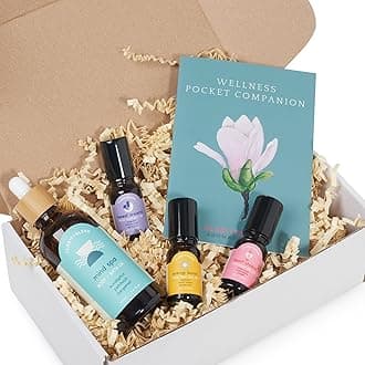 Clarity Blend Aromatherapy – Personalised Pamper Gift Sets for Women, Relaxation Spa Set, Pamper Hamper with Body Oil, 3 Essential Oil Roll Ons - 100% Pure and Natural (Botanical Essentials)