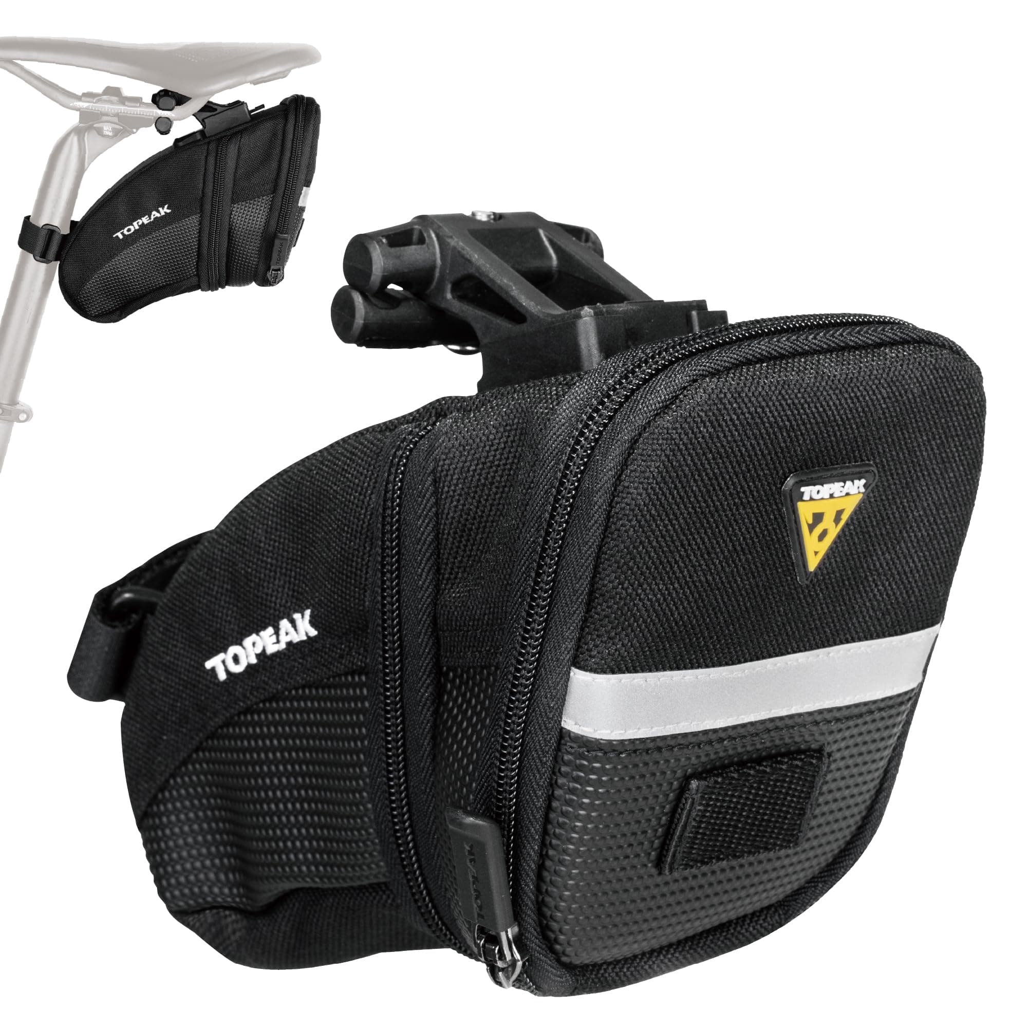 Topeak Aero Wedge Pack, w/ Fixer F25, Medium , Black