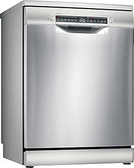 BoschHome & Kitchen Appliances Bosch Series 6 SMS6ZCI00G Dishwasher with 14 place settings, 9.5 litre water consumption, PerfectDry, Rackmatic, Freestanding, Silver InoxEnergy Label