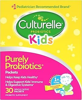 Culturelle Kids Daily Probiotic Packets for Kids, (Ages 3+) - 30 Count - From the 1 Pediatrician-Recommended Brand – Flavorless Daily Probiotics for Digestive Health & Immune Support