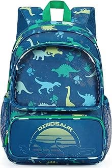 mommoreKids Backpack for Preschool, Kindergarten Water Resistant Daycare Backpack Dinosaur Boys Bookbag Age 3-6