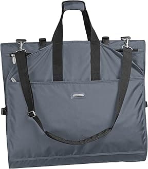WallyBags66” Premium Tri-Fold Carry On Destination Wedding Dress Travel Garment Bag, Charcoal, 66 Inch