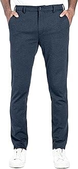 The Pant Project Luxurious, Stretchy Casual Pants for Men, Stylish, Fashionable Slim-Fit Men's Pants for Office or Party, With Expandable Waist and 4-Way Stretch