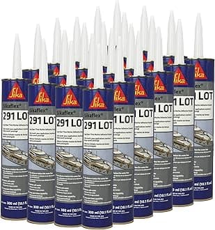 Sikaflex-291 LOT - General All-Purpose Adhesive and sealant, Black - Marine Use - Elastic and Non-Corrosive - 10.1 fl. oz. (Pack of 24)