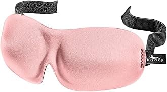Bucky 40 Blinks No Pressure Solid Eye Mask for Sleep & Travel, Peony Pink, One Size