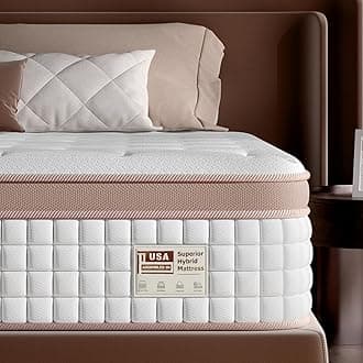 Full Mattress 12 Inch -Medium Firm Hybrid Mattress In a Box for Back & Lumbar Support, 366 Night Trial, Individual Pocket Spring Bed for Fiberglass-Free & Motion Isolation, CertiPUR-US Certified