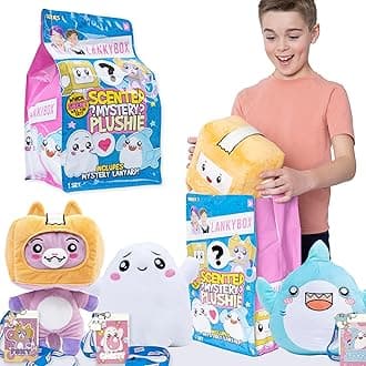 LankyBox 11" Scented Mystery Plushie Series 1, Scented Collection Surprise Blind Box Plush Toy, Cute Collectable Characters, Soft & Huggable Plushies with Surprise Lanyard Inside, Officially Licensed