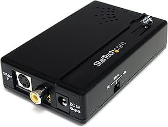 StarTech.com Composite and S-Video to HDMI Converter with Audio - Video Converter - Composite Video, S-Video - HDMI - Black - VID2HDCON