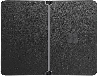 Sticker for Surface Duo Phone Edge-to-Edge Precision Vinyl Skin Wrap (Rugged Onyx Black)