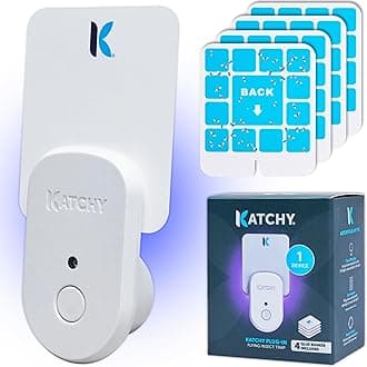 Katchy Plug-in Bug Trap Indoor – Fly Catcher for Mosquito, Gnat, Fruit Fly & Small Moth – Blue Light, Chemical-Free & Eco-Friendly – All Indoor Areas: Kitchen, Living Room & Plants (1 Pack)