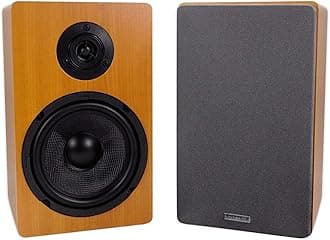 Rockville Pair RockShelf 68C V2 400W Wood 6.5" Bookshelf Speakers, 8 Ohm, Kevlar Woofers, Silk Dome Tweeters, Wall-Mountable, for Home Theater and Music