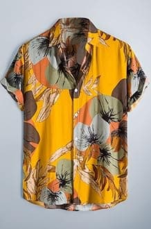 OM SAI LATEST CREATION Men's Casual Cotton Shirt – Button Down Summer Shirt for Men | Lightweight Textured Fabric | Perfect for Daily & Weekend Wear