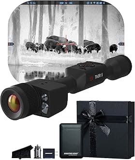 ATN Thor 5 LRF 320 Smart HD Thermal Scope with Gen 5 320x240, 12 Micron, 60Hz Sensor | Built-In Laser Rangefinder, Ballistic Calculator, Video Recording, One Shot Zero | Exclusive Signature Series Kit