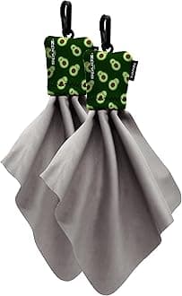 SPUDZ Classic Microfiber Lens Cleaner – Clip-On Pouch, Washable – for Binoculars, Scopes, Glasses, Screens | Avocado, 6 x 6 Inch (2-Pack)