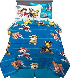 Franco Paw Patrol Kids Bedding Super Soft Comforter and Sheet Set with Sham, 5 Piece Twin Size, (100% Officially Licensed Nickelodeon Product) By