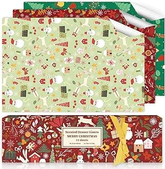 SCENTORINIScented Drawer Liners, 3 Scents for Wardrobe, Liners for Drawers, Dresser Shelf, Linen Closet, Scent Paper Liners for Bedroom, Closet, Shoe Cupboard, 15 Sheets