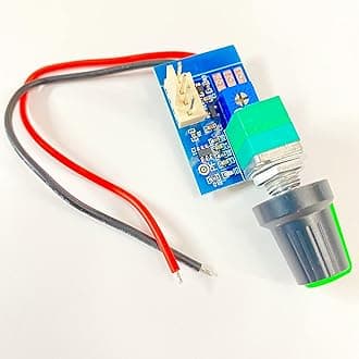Taidacent 2510-4P 3P Manual 4 Wires 0-5V 12V Fan Speed Controller PWM Speed Control On Off Switch for PC CPU Case Fan with Knob (Solder Connector with Plastic Black Knob)