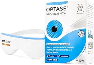 Optase, Moist Heat Eye Mask Washable and Reusable Eye Mask HydroBead Technology for Dry Eye Relief