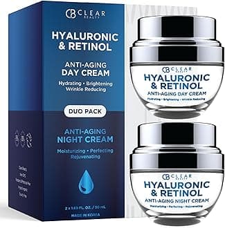 Hyaluronic & Retinol Day/Night Moisturizer Anti-Aging Cream-Duo Set Value Pack,1 item