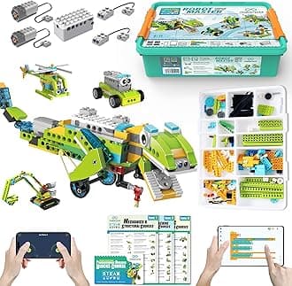 - Coding Robot Kit for Kids Ages 6+, 200+ in 1 APP Control Dinosaur Robot Toy, Educational Scratch Program Robotic Kit with 47 Video Courses, Toy for Boys Girls(600 Blocks)