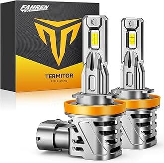 FAHREN 𝗡𝗲𝘄 𝗨𝗽𝗴𝗿𝗮𝗱𝗲𝗱 H11/H9/H8 LED Bulbs, 𝟰𝟲𝟬𝟬𝟬𝗟𝗠 𝟵𝟬𝟬% Super Brighter, Real 1:1 Mini Size with Cooling Fan, 6500K Cool White Plug and Play Fog Bulbs, 99% Canbus Ready, Pack of 2