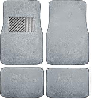 FH Group F14403GRAY Gray Carpet Floor Mat with Heel Pad (Deluxe)