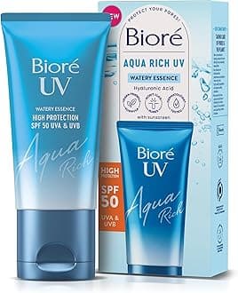 – Biore UV Aqua Rich Water Essence Sunscreen SPF 50, 50ml