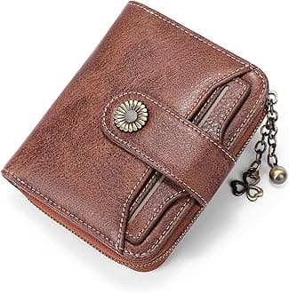 SENDEFN Purses for Women Genuine Leather Small Bifold Compact Womens Wallet with RFID Protection