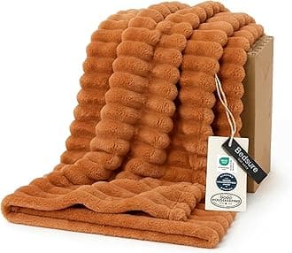 Bedsure GentleSoft Orange Twin XL Blanket for Bed - Cozy Soft Fall Blankets for Women, Cute Small Fleece Throws for Girls, Birthday Gifts for Women, 66x90 Inches
