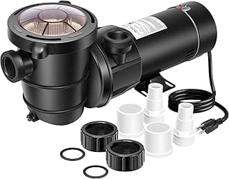 VIVOHOME 1.0 HP 5280 GPH Energy-Saving Above Ground Swimming Pool Pump, 115V with Strainer Basket, ETL & DOE Certified
