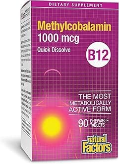 Natural Factors B12 Methylcobalamin 1000 Mcg, 90 Tablet
