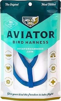 The AVIATOR Pet Bird Harness and Leash: X-Large Blue