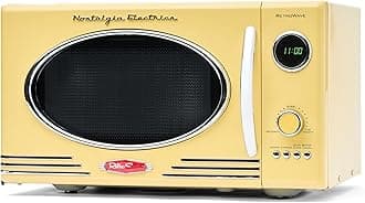 Nostalgia - Retro Microwave - Countertop Microwave Oven - Includes 12 pre-programmed settings and digital clock - 0.9 cu. ft. - 800 watts - Yellow