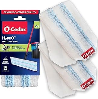 Genuine H2prO Mop Pad Replacement (2-Pack) | Microfiber Refill | Machine Washable | Removes 99% of Bacteria with Water* | Compatible with O-Cedar H2prO Spin Mop System