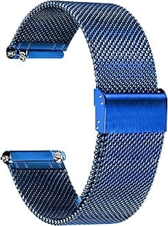 Mesh Watch Band Metal - Black Quick Release Watch Bands for Men Women - Stainless Steel Smart Watches Strap Bracelet Replacement - 10mm 12mm 14mm 16mm 18mm 20mm 22mm