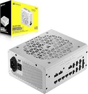 RM1000x Shift Fully Modular ATX Power Supply - 80 Plus Gold - ATX 3.0 - PCIe 5.0 - Zero RPM - Modular Side Interface - White