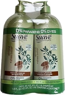 Suave Professionals Almond Shea Butter Shampoo and Conditioner, 40 FL OZ