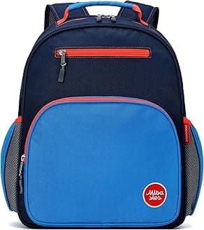mibasiesBoys Backpack for Elementary School, Backpack for Boys 5-8, Lightweight Kids Backpacks for Boys（DarkBlue）