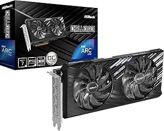 ASRock Intel Arc A750 Challenger SE 8GB OC 16 Gbps 256 bit GDDR6 7680 x 4320 Dual Fan 0dB Silent Cooling Video Graphics Card 650W