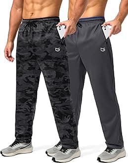 G Gradual Men's Sweatpants Mesh Lightweight with Zip Pockets Breathable Quick Dry Athletic Pants for Workout Running